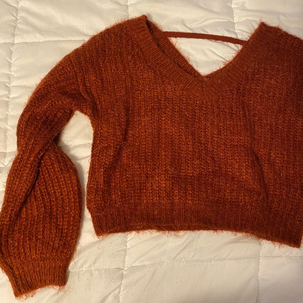 Forever 21 Cropped Wide-Neck sweater